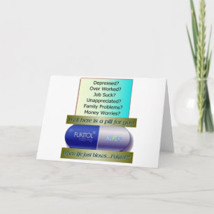 Fukitol, jobbsuger, över arbete, inga bekymmer. kort