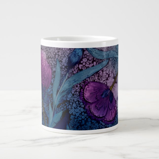 Fuksia blom jumbo mugg (Framsidan)