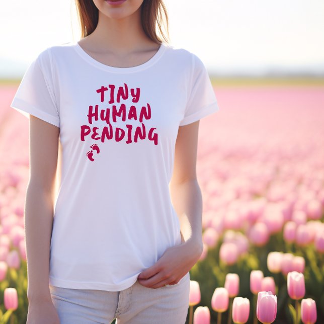 Fukt fingeravtrycksburgundy T-Shirt för gravid (Skapare uppladdad)