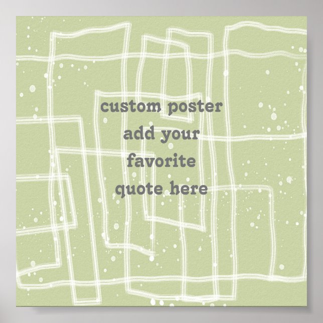 fukt- och funky line art moss grönt add a offer poster (Framsidan)