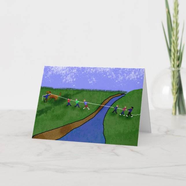 fuktig bogserbåt i krig kort (Framsida)