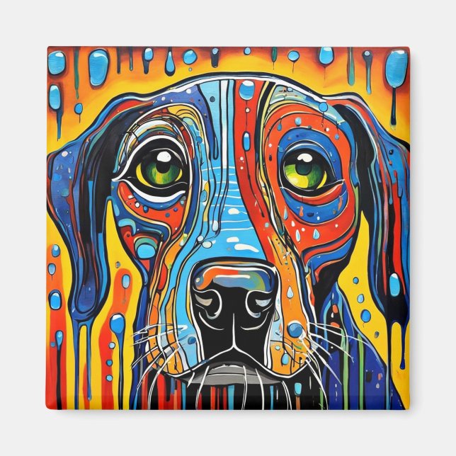Fuktig Hund Magnet (Framsidan)