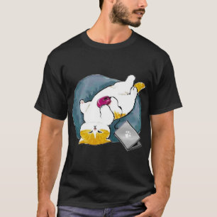 fuktig katt sova t shirt