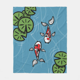 Fuku och Heiwa Koi Fleece Blanket