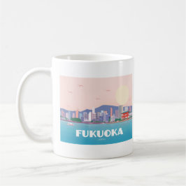 Fukuoka Japan Pastel Travel Kaffemugg