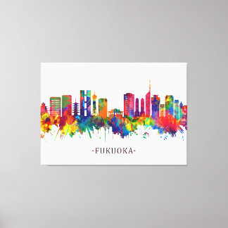 Fukuoka Japan Skyline Canvastryck