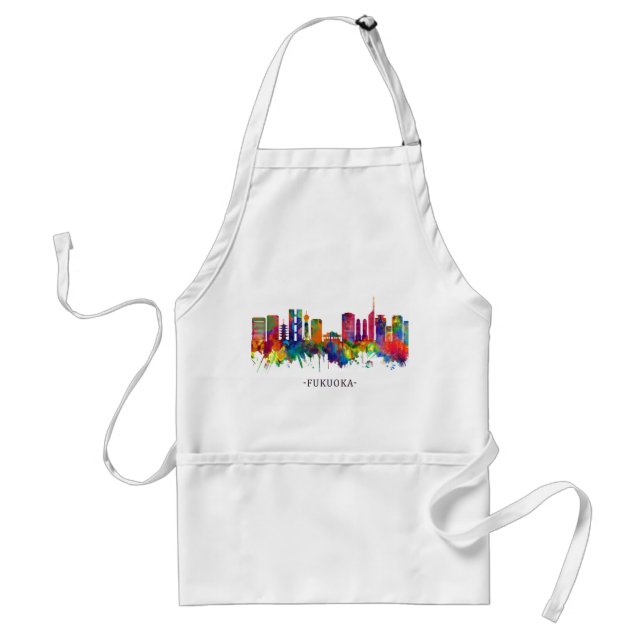 Fukuoka Japan Skyline Förkläde (Framsidan)
