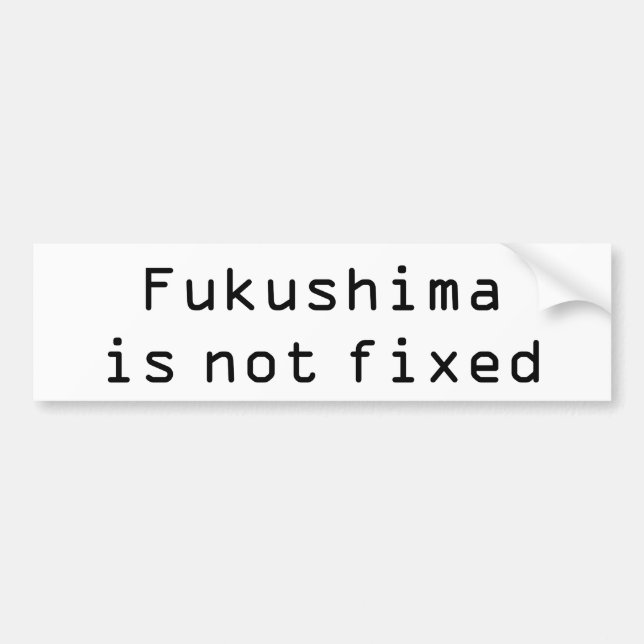 Fukushima fixas inte bildekal (Framsidan)