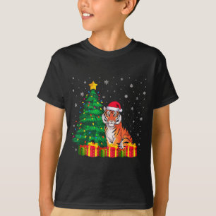 Ful Bengal Tiger Julmössa Julgransljus  T Shirt