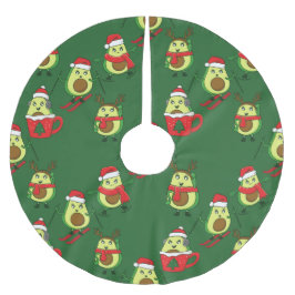 ful christmas avocado ski Santa Julgransmatta Borstad Polyester