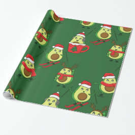 ful christmas avocado ski Santa Presentpapper