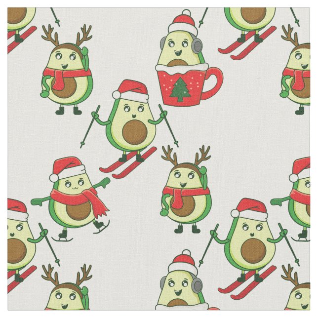 ful christmas avocado ski Santa Tyg (Närbild)