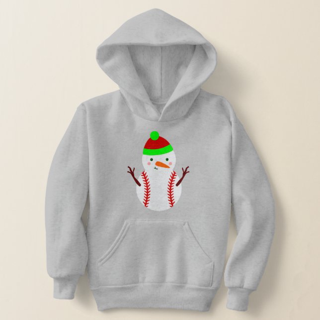 ful christmas baseball snögubbe lustig t shirt (Laydown)