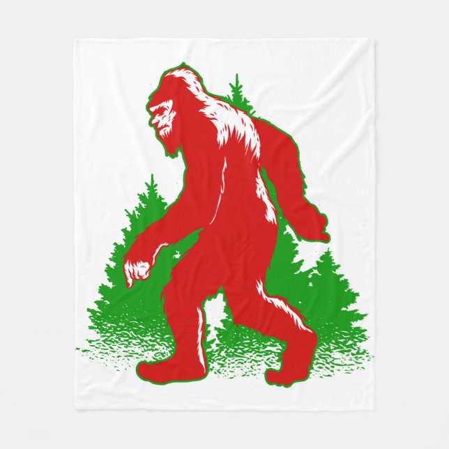 ful christmas bigfoot yeti fleecefilt (Framsidan)
