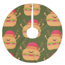 ful christmas burger Santa cheeseburger Julgransmatta Borstad Polyester