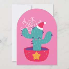 ful christmas cactus sydvästra öknen snöflingor inbjudningar