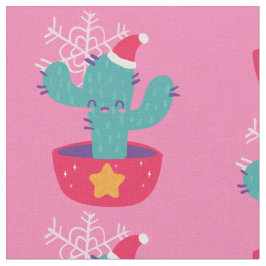 ful christmas cactus sydvästra öknen snöflingor tyg