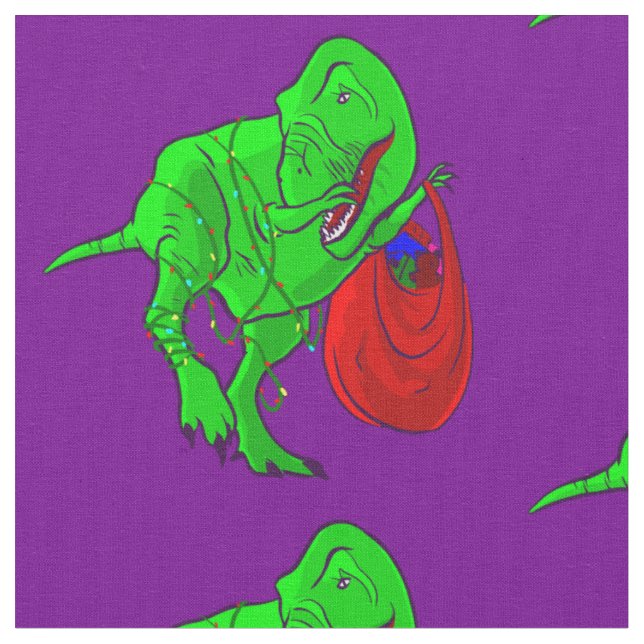 ful christmas dinosaur tyrannosaurus rex tyg (Närbild)