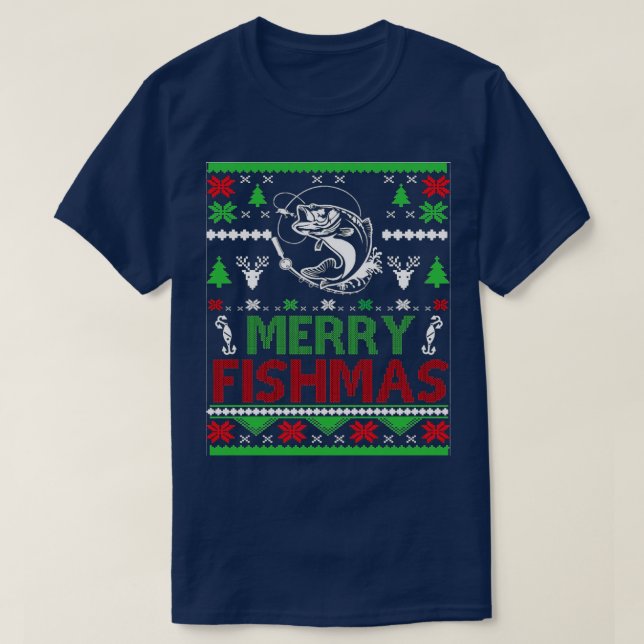 ful christmas-fiske t shirt (Design framsida)