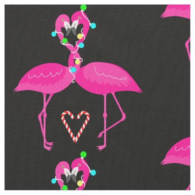 ful christmas flamingo candy cane tyg (Närbild)