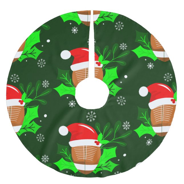 ful christmas-fotbollssport julafton holly julgransmatta borstad polyester (Framsidan)