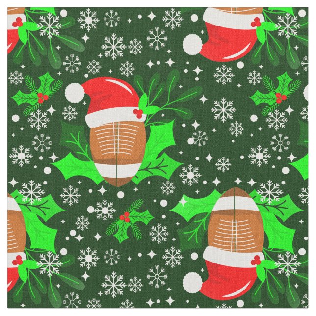ful christmas-fotbollssport, Santa julafton holly Tyg (Närbild)