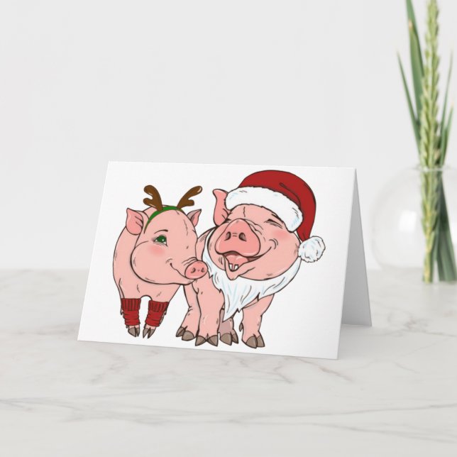 ful christmas gris helgkort (Framsida)