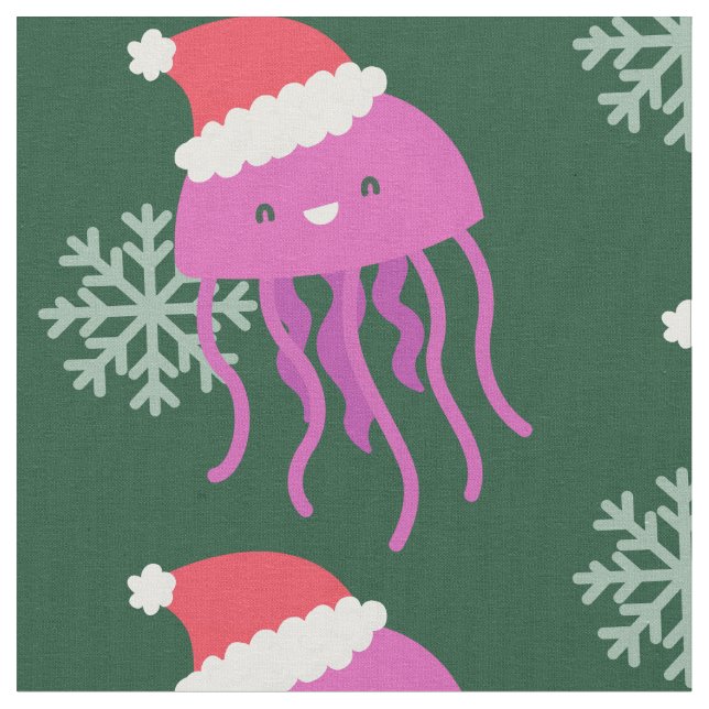ful christmas jellyfish Tomsnowflake Tyg (Närbild)