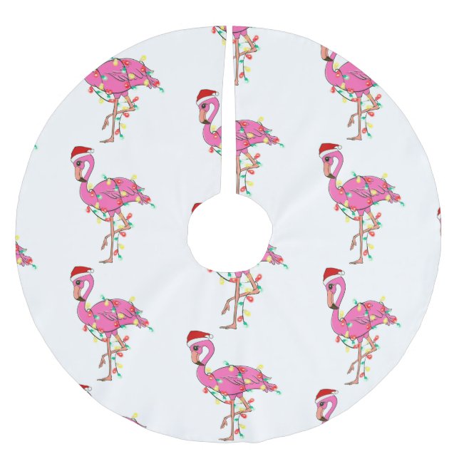 ful christmas jultomten flamingo julgransmatta borstad polyester (Framsidan)