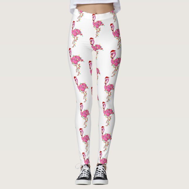 ful christmas jultomten flamingo leggings (Framsida)