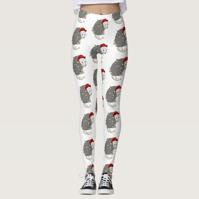ful christmas jultomten opossum leggings (Framsida)