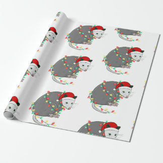 ful christmas jultomten opossum presentpapper