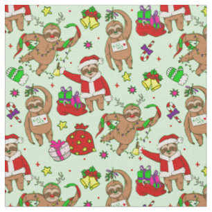 ful christmas jultomten sloth tyg