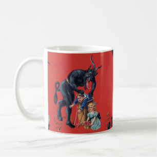 ful christmas krampus antique red kaffemugg