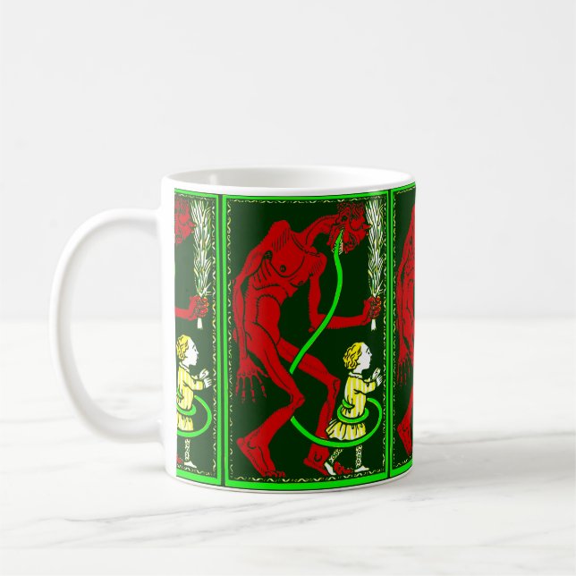 ful christmas krampus child victorian kaffemugg (Vänster)