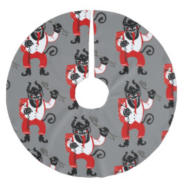 ful christmas krampus julafton monster julgransmatta borstad polyester