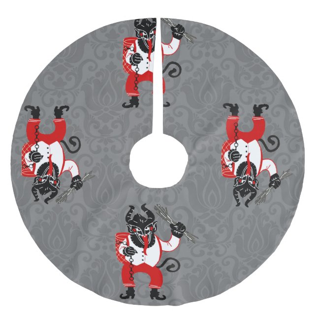 ful christmas krampus julafton monsterantique julgransmatta borstad polyester (Framsidan)