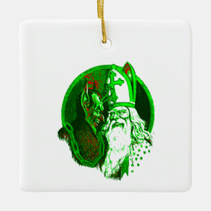 ful christmas krampus st nicholas Santa Julgransprydnad Keramik