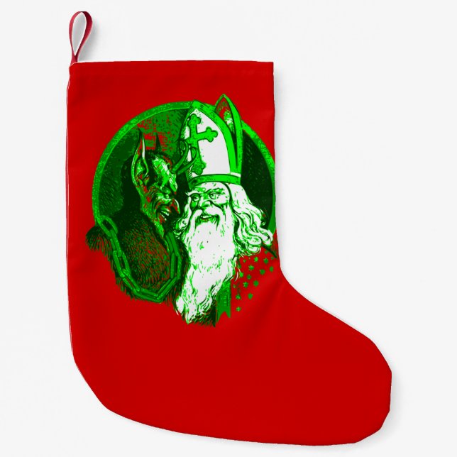 ful christmas krampus st nicholas Santa Liten Julstrumpa (Framsidan)