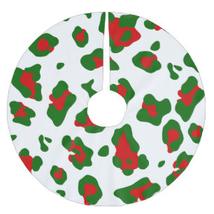 ful christmas leopard, djurtryck julgransmatta borstad polyester