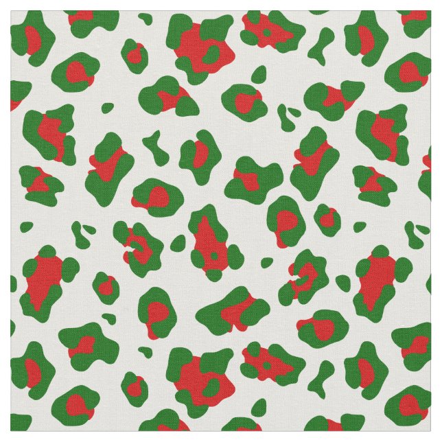 ful christmas leopard, djurtryck tyg (Närbild)