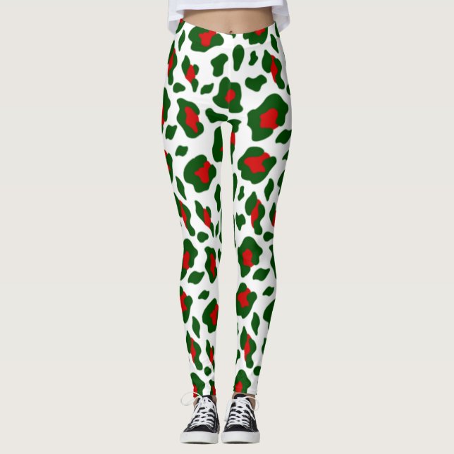 ful christmas leopard print leggings (Framsida)