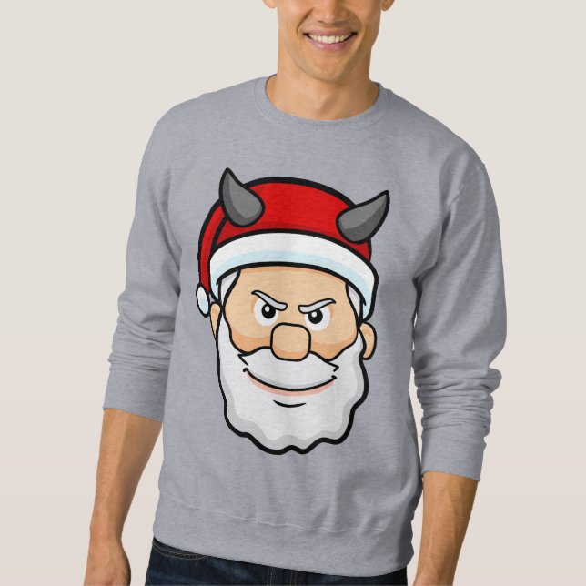 ful christmas ond Santa Lång Ärmad Tröja (Framsida)