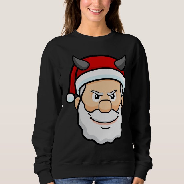 ful christmas ond Santa T Shirt (Framsida)