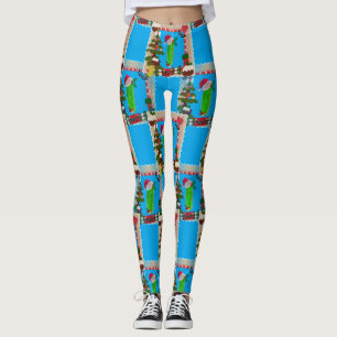 ful christmas-pickle julafton-baljväxter leggings