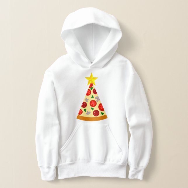 ful christmas pizza träd lustik italian julafton t shirt (Laydown)