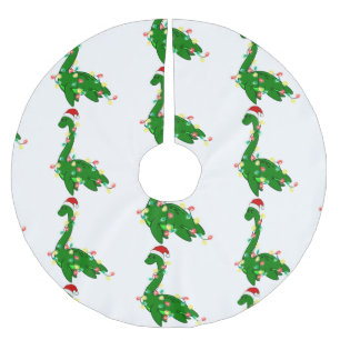 ful christmas Santa Loch ness Monster Julgransmatta Borstad Polyester