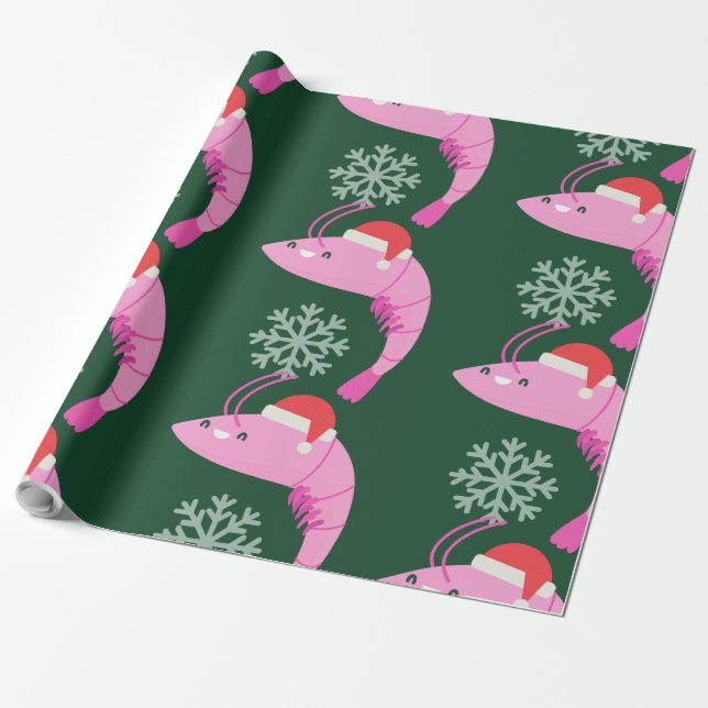 ful christmas shrimp Tomsnowflake Presentpapper (Utrullad)