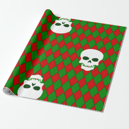 ful christmas-skalle harlequin creepy presentpapper