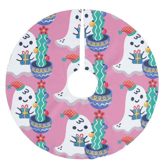 ful christmas spöke julafton cactus julgransmatta borstad polyester (Framsidan)